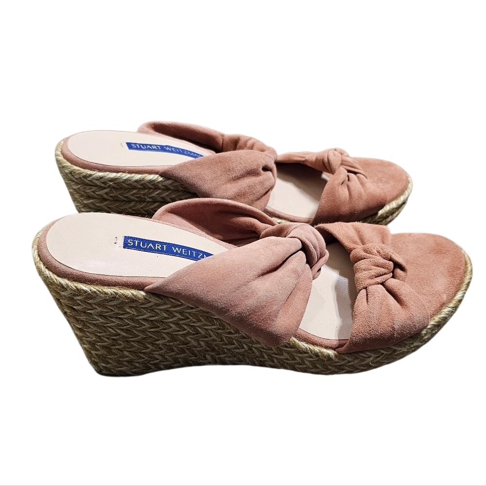 Stuart WeitzmanWomen's Sarina Espadrille Wedge Slide Sandals - Picture 4 of 7